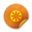 Orange sticker badges 097 Icon